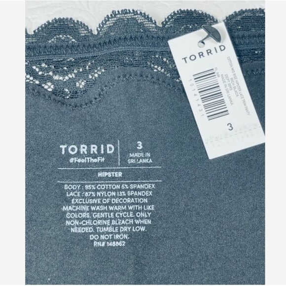 Torrid Black Hipster Panties 3X 22/24 NWT Soft Stretch Everyday Fit - Picture 5 of 5